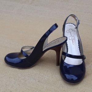 Jessica Simpson Navy Mary Jane heels
